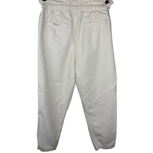 Free People Margate Pleated Paperbag Trouser Pant, Cream / White, Women, Medium - Picture 2 of 10